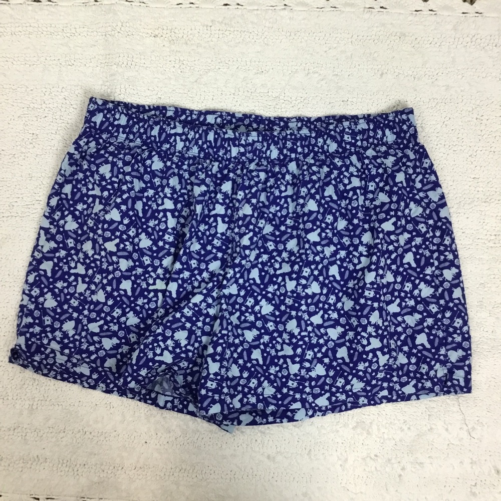 💜SALE💜 Disney Parks Alice In Wonderland Teacup White Rabbit Pj Shorts 2X